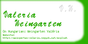 valeria weingarten business card